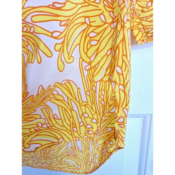 Amanda Uprichard Sunflower Silk Blouse Size Small - Picture 4 of 8